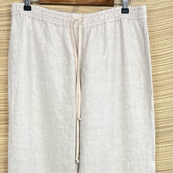 JOSEPH Nude Linen Pull Up Drawstring Relax Lounge Resort Pyjama Pants Sz US 10 - Picture 7 of 13